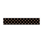 Polka Dots - French Beige on Black Flano Scarf (Mini)