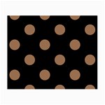 Polka Dots - French Beige on Black Small Glasses Cloth