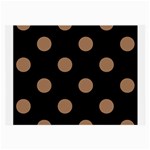 Polka Dots - French Beige on Black Large Glasses Cloth