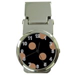 Polka Dots - French Beige on Black Money Clip Watch