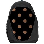 Polka Dots - French Beige on Black Backpack Bag