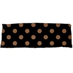 Polka Dots - French Beige on Black Body Pillow Case (Dakimakura) (One Side)