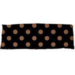 Polka Dots - French Beige on Black Body Pillow Case Dakimakura (Two Sides)