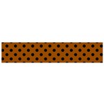 Polka Dots - Black on Brown Flano Scarf (Small)