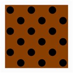 Polka Dots - Black on Brown Medium Glasses Cloth