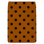 Polka Dots - Black on Brown Removable Flap Cover (L)