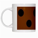 Polka Dots - Black on Chocolate Brown Black Mug