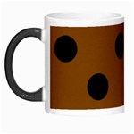 Polka Dots - Black on Chocolate Brown Morph Mug