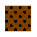 Polka Dots - Black on Chocolate Brown Greeting Card 5  x 7 