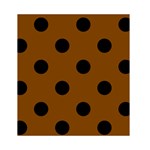 Polka Dots - Black on Chocolate Brown Greeting Card 4.5  x 6 