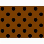 Polka Dots - Black on Chocolate Brown 5  x 7  Photo Cards