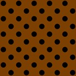 Polka Dots - Black on Chocolate Brown ScrapBook Page 12  x 12 