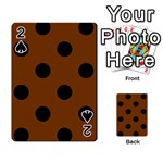 Polka Dots - Black on Chocolate Brown Playing Cards 54 Designs