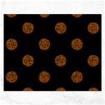 Polka Dots - Chocolate Brown on Black Jigsaw Puzzle (Rectangular)