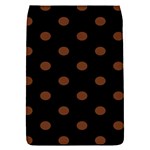 Polka Dots - Auburn Brown on Black Removable Flap Cover (S)