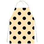 Polka Dots - Black on Peach Orange Full Print Apron