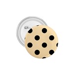 Polka Dots - Black on Peach Orange 1.75  Button