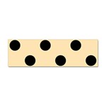 Polka Dots - Black on Peach Orange Sticker (Bumper)