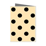 Polka Dots - Black on Peach Orange Mini Greeting Cards (Pkg of 8)