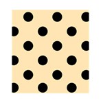 Polka Dots - Black on Peach Orange Greeting Card 4.5  x 6 