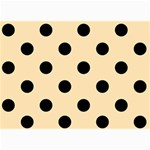 Polka Dots - Black on Peach Orange 5  x 7  Photo Cards