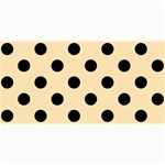 Polka Dots - Black on Peach Orange 4  x 8  Photo Cards