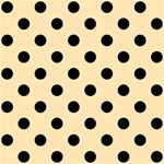 Polka Dots - Black on Peach Orange ScrapBook Page 12  x 12 