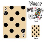 Polka Dots - Black on Peach Orange Playing Cards 54 Designs