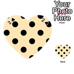 Polka Dots - Black on Peach Orange Playing Cards 54 (Heart)