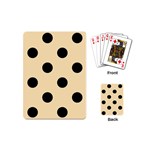 Polka Dots - Black on Peach Orange Playing Cards (Mini)