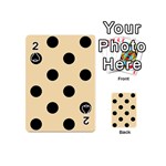 Polka Dots - Black on Peach Orange Playing Cards 54 (Mini)