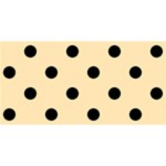 Polka Dots - Black on Peach Orange YOU ARE INVITED 3D Greeting Card (8x4)