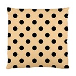 Polka Dots - Black on Sunset Orange Standard Cushion Case (One Side)