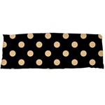 Polka Dots - Sunset Orange on Black Body Pillow Case (Dakimakura) (One Side)