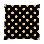 Polka Dots - Sunset Orange on Black Standard Cushion Case (One Side)