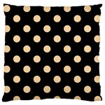 Polka Dots - Sunset Orange on Black Standard Flano Cushion Case (Two Sides)