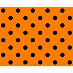 Polka Dots - Black on Orange Collage 8  x 10 