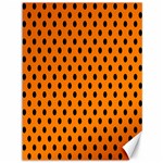 Polka Dots - Black on Orange Canvas 36  x 48 