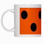 Polka Dots - Black on Safety Orange Black Mug