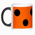 Polka Dots - Black on Safety Orange Morph Mug