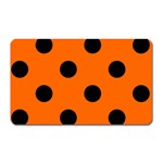 Polka Dots - Black on Safety Orange Magnet (Rectangular)