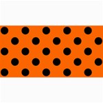 Polka Dots - Black on Safety Orange 4  x 8  Photo Cards