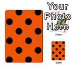 Polka Dots - Black on Safety Orange Multi-purpose Cards (Rectangle)