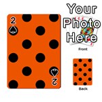 Polka Dots - Black on Safety Orange Playing Cards 54 Designs