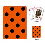 Polka Dots - Black on Safety Orange Playing Cards Single Design