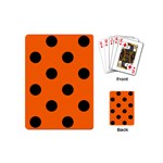 Polka Dots - Black on Safety Orange Playing Cards (Mini)