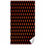 Polka Dots - Tangelo Orange on Black Canvas 40  x 72 