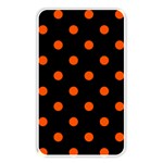 Polka Dots - Tangelo Orange on Black Memory Card Reader (Rectangular)