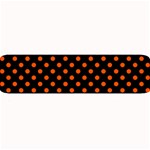 Polka Dots - Tangelo Orange on Black Medium Bar Mat