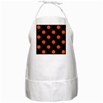 Polka Dots - Tangelo Orange on Black BBQ Apron